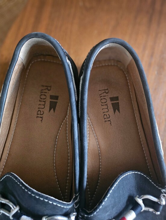 Riomar The Waterman Shoes Blue Driving Loafers with Silver Bit Detail 11.5 main image 4